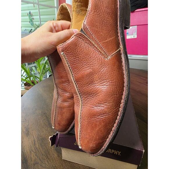 Mens Tommy Bahama Leather Slip On Shoes Sz 13 Split Toe Brown Loafers TB-315 75 - Picture 14 of 16